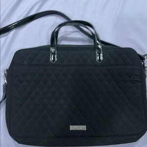 Vera Bradley Black Quilted Laptop Bag